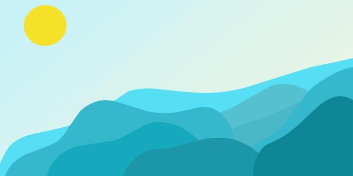 Abstract blue wave vector background in flat design style. Abstract Water Wave design
