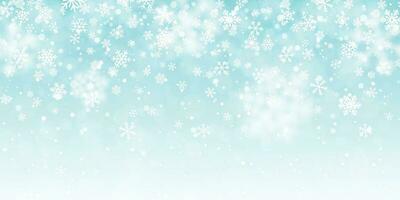 Christmas snow. Falling snowflakes on transparent background. Snowfall. Vector illustration