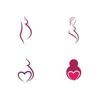 Pregnant template vector icon