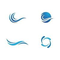 Water wave icon vector