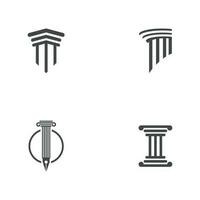 Column icon Logo Template vector