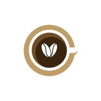 plantilla de logotipo de taza de café vector