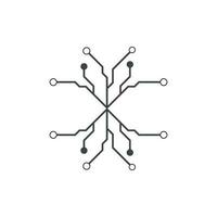Circle techno vector icon design