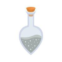 Silver potion in a bottle vector