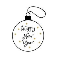 Christmas ball with the inscription Happy New Year vector