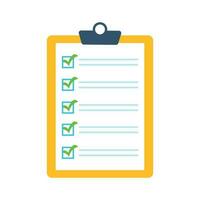 Checklist with green checkmarks vector