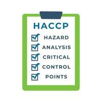 haccp documento icono con cheque marcas vector