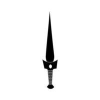 Glyph dagger vector illustration