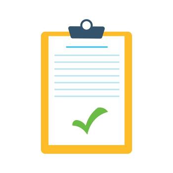 Checked document vector illustration