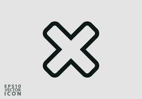 Cross Icon. Cancel icon. Close icon, Stop Icon - Prohibition Vector, Sign and Symbol for Design, Presentation, Website or Apps Elements. vector