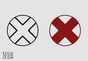 Cross Icon. Cancel icon. Close icon, Stop Icon - Prohibition Vector, Sign and Symbol for Design, Presentation, Website or Apps Elements. vector