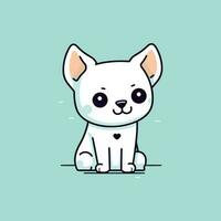 linda perro ilustración es adorable y juguetón, Perfecto para diseños ese son divertido y alegre. vector