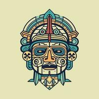 Explore the intricate details of Aztec culture with our stunning hand-drawn Aztec illustration design vector