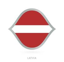 Latvia national team flag in style for international basketball competitions. vector