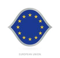 European Union national team flag in style for international basketball competitions. vector