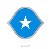 Somalia national team flag in style for international basketball competitions. vector