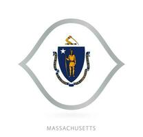 Massachusetts national team flag in style for international basketball competitions. vector