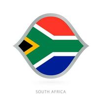sur África nacional equipo bandera en estilo para internacional baloncesto competiciones vector