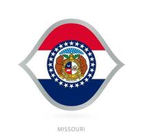 Missouri national team flag in style for international basketball competitions. vector