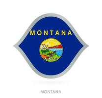 Montana nacional equipo bandera en estilo para internacional baloncesto competiciones vector