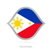 Filipinas nacional equipo bandera en estilo para internacional baloncesto competiciones vector