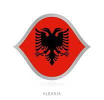 Albania nacional equipo bandera en estilo para internacional baloncesto competiciones vector