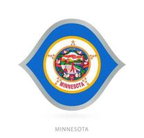 Minnesota nacional equipo bandera en estilo para internacional baloncesto competiciones vector