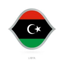 Libya national team flag in style for international basketball competitions. vector