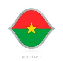 Burkina Faso national team flag in style for international basketball competitions. vector