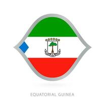 Equatorial Guinea national team flag in style for international basketball competitions. vector