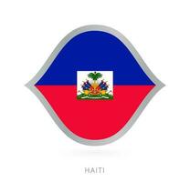 Haiti national team flag in style for international basketball competitions. vector