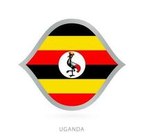 Uganda nacional equipo bandera en estilo para internacional baloncesto competiciones vector