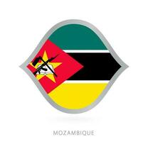 Mozambique nacional equipo bandera en estilo para internacional baloncesto competiciones vector