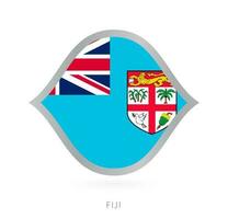 Fiji national team flag in style for international basketball competitions. vector