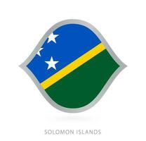 Solomon Islands national team flag in style for international basketball competitions. vector