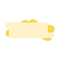 yelllow abstract label shape vector