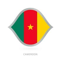 Cameroon national team flag in style for international basketball competitions. vector