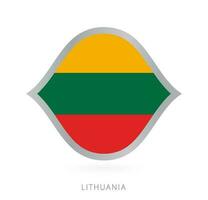 Lituania nacional equipo bandera en estilo para internacional baloncesto competiciones vector