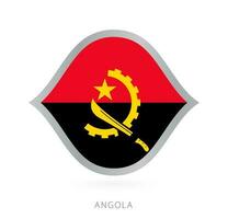 Angola national team flag in style for international basketball competitions. vector