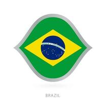 Brasil nacional equipo bandera en estilo para internacional baloncesto competiciones vector