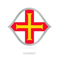 Guernsey national team flag in style for international basketball competitions. vector