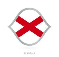 Alabama national team flag in style for international basketball competitions. vector