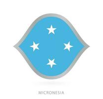 Micronesia national team flag in style for international basketball competitions. vector