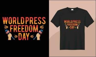 world press freedom day illustration vector typography t shirt design 2