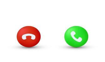 illustration creative icon phone call button symbols isolated on background vector