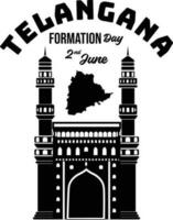 Telangana state formation day celebration vector