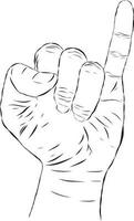 mano dedo vector logo símbolo promesa