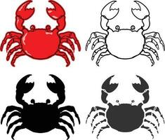 set of crab vector illustrations