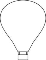 Balloon with a basket for flights. vector