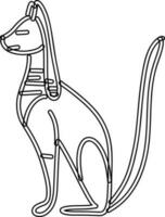 The cat is a symbol of Egypt. vector